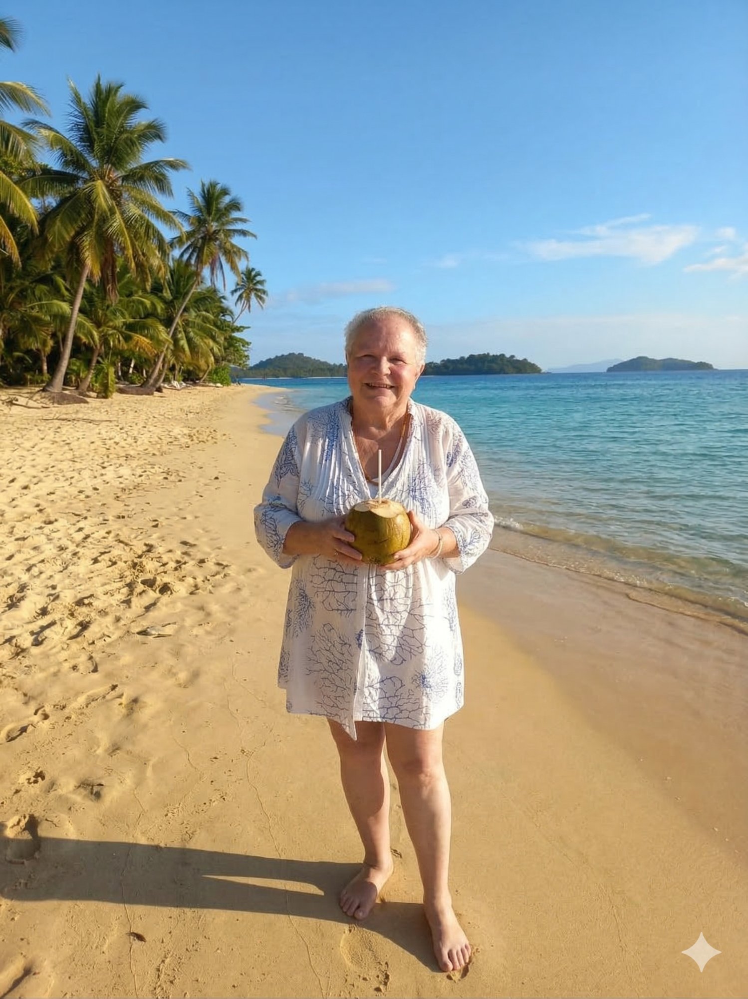 Marie Christine sur la plage